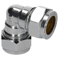 Sanivesk knelkoppeling knie metaal chroom 15mm