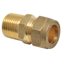 Sanivesk knelkoppeling recht overgang metaal 15mmx3/8"M 2st