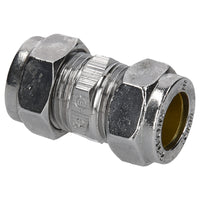 Sanivesk knelkoppeling recht metaal chroom 12mmx12mm