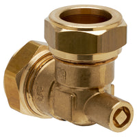 Sanivesk knel knie met ontluchting metaal 90º 22x22mm