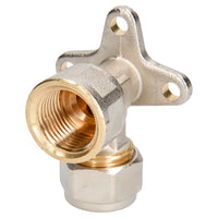 Sanivesk Meerlagen knelkoppeling muurplaat metaal 16mmx1/2"F