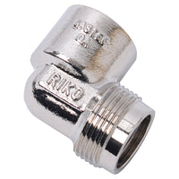 Sanivesk gas aansluitnippel metaal 90° chroom 3/8"xM24