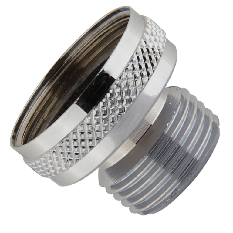 Sanivesk draadkoppeling recht overgang chroom M22 BIx1/2"M