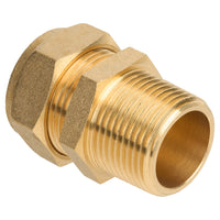 Sanivesk knelkoppeling recht overgang metaal 22mmx3/4"M