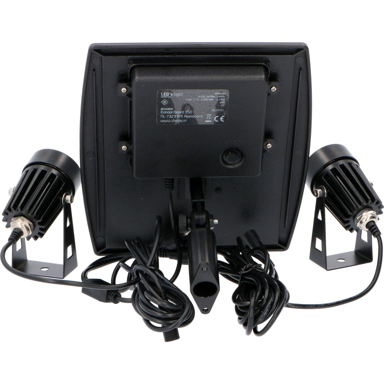 Led's Light solar buitenlamp LED lamp met grondspies zwart