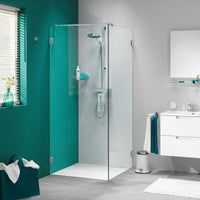 Sealskin I AM Draaideur met zijwand 90x90cm, RVS (uitstraling), 8 mm helder glas + antikalk