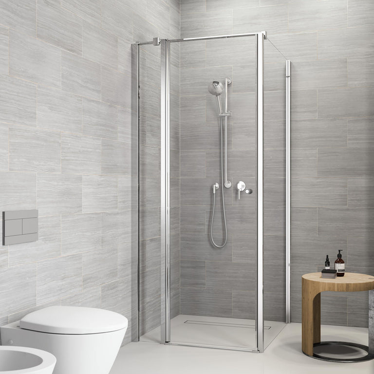 Sealskin Code Draaideur met vast deel (links) voor combinatie met een zijwand