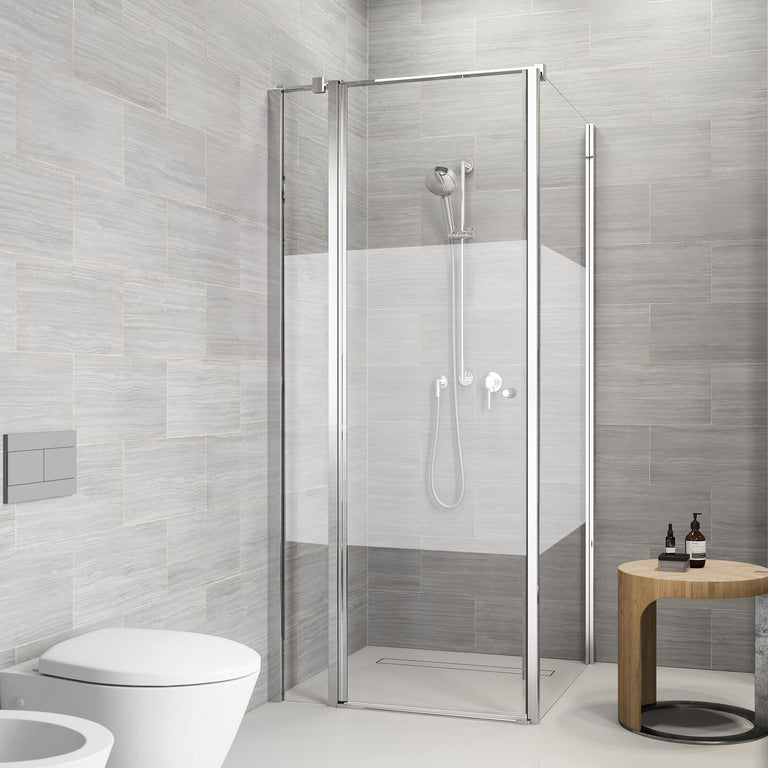 Sealskin Code Draaideur met vast deel (links) voor combinatie met een zijwand