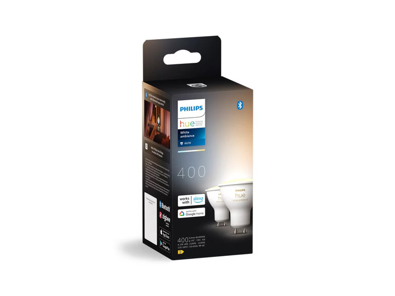 Philips Hue LED spot dimbaar GU10 mat warm wit 4,3W 400LM 2st