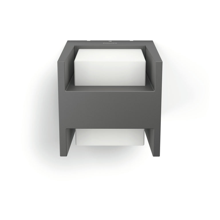 Philips LED wandbuitenlamp Arbour 3,8W antraciet