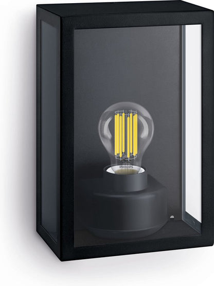 Philips LED buitenlamp Alzor wand rechthoek 25W zwart