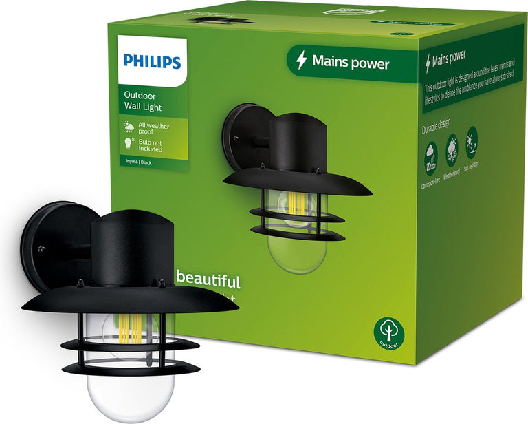 Philips LED buitenlamp Inyma wand rond 25W zwart