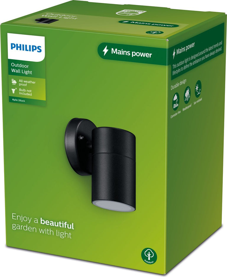 Philips LED buitenlamp Kylis spot rond 25W zwart