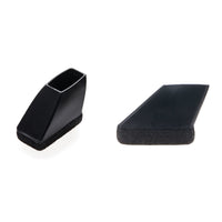 Flooq Frits stoelpoot anti-krasviltdop rechthoek zwart 27x12mm 8st