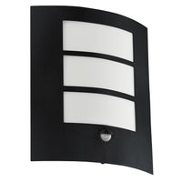 Eglo LED buitenlamp City 1 wandlamp uitgerust met dag- en nachtsensor 28W zwart