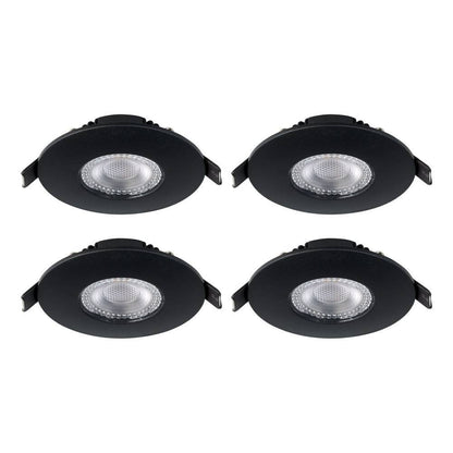 Eglo LED inbouwspot Mazuby zwart Ø88mm set van 4