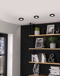 Eglo LED inbouwspot Mazuby zwart Ø88mm set van 4