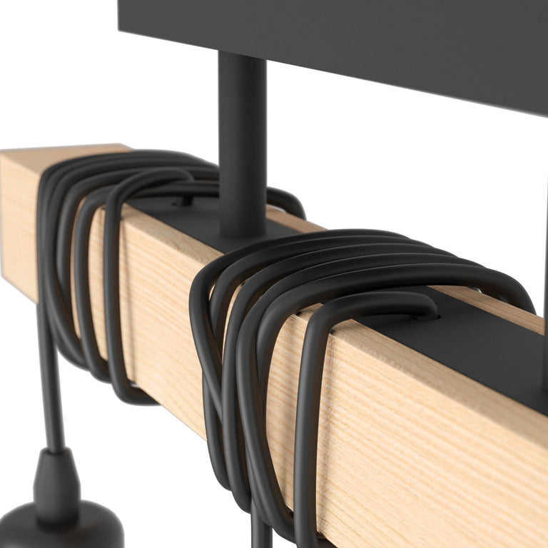 Eglo plafondlamp Townshend zwart 55x105x265cm