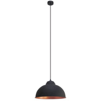Eglo hanglamp Truro 2 zwart/koper 