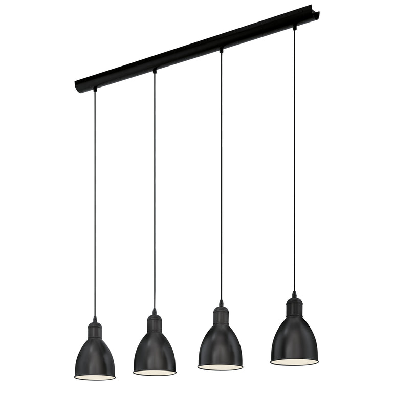 Eglo hanglamp Priddy 4-lichts zwart 