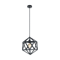 Eglo hanglamp Embleton Ø30,5cm zwart/staal 