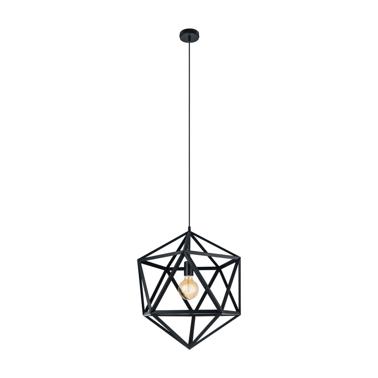 Eglo hanglamp Embleton Ø46cm zwart/staal 