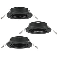 Eglo LED inbouwspot Agulo zwart 8,6cm dimbaar set van 3