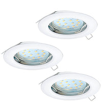 Eglo Peneto LED inbouwspot ⌀7,8cm wit staal set van 3