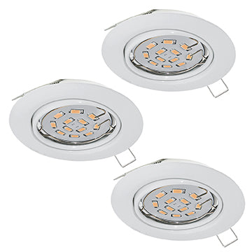 Eglo Peneto LED inbouwspot ⌀8,7cm wit staal set van 3