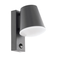 Eglo Caldiero LED buiten wandlamp antraciet staal verzinkt
