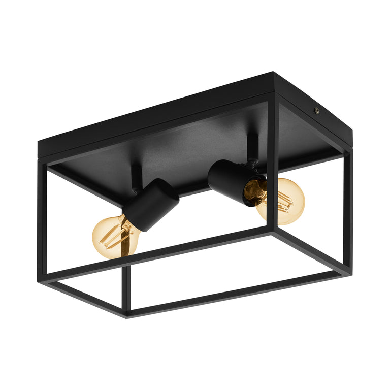 Eglo Silentina LED plafondlamp 36x18x20,5cm zwart staal