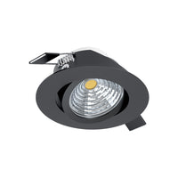 Eglo Saliceto LED inbouwspot ⌀8,8cm dimbaar zwart aluminium