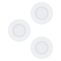 Eglo Fueva 1 LED inbouwspot ⌀8,5cm wit metaal set van 3