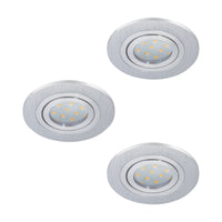 Eglo Areitio LED inbouwspot wit aluminium set van 3