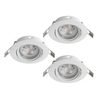 Eglo LED inbouwspot Favazzina wit Ø88mm set van 3