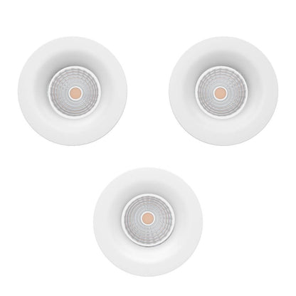 Eglo LED inbouwspot Saliceto wit Ø88mm dimbaar set van 3