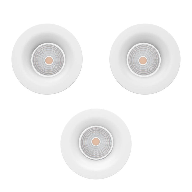 Eglo LED inbouwspot Saliceto wit Ø88mm dimbaar set van 3