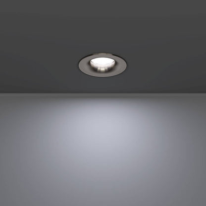 Eglo LED inbouwspot Salabate nikkelmat Ø88mm dimbaar