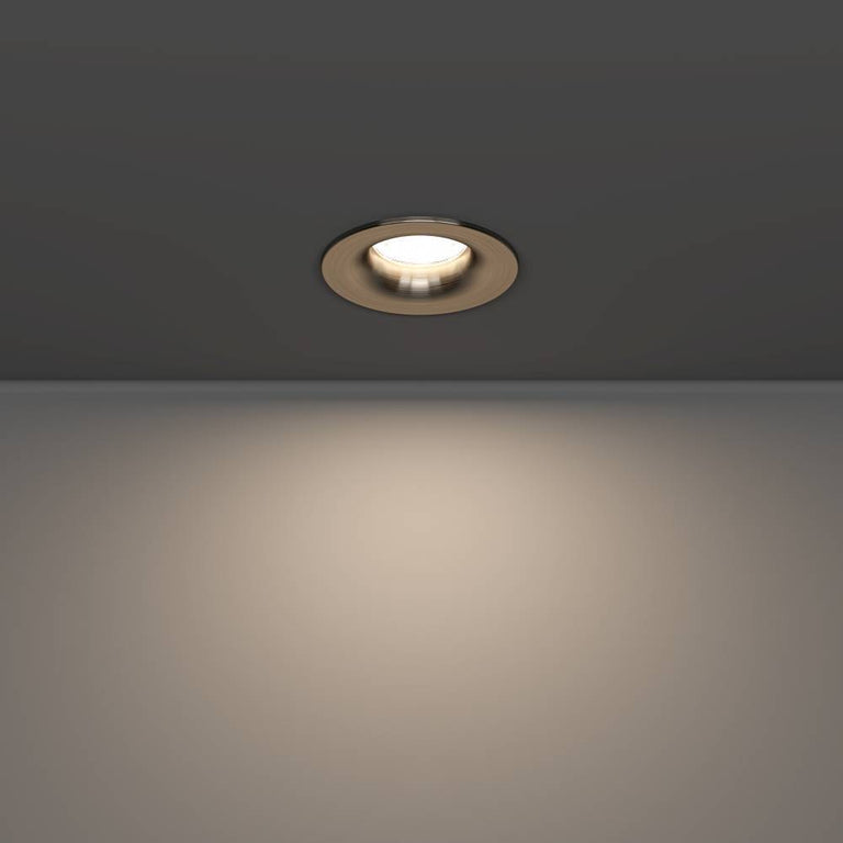 Eglo LED inbouwspot Salabate nikkelmat Ø88mm dimbaar