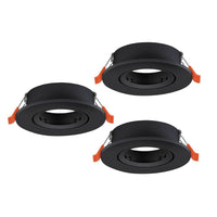 Eglo LED inbouwspot Barranco zwart Ø90mm set van 3