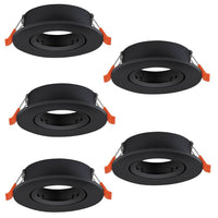 Eglo LED inbouwspot Barranco zwart Ø90mm set van 5