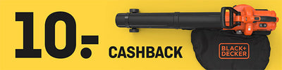 €10 cashback op geselecteerde BLACK+DECKER bladblazers