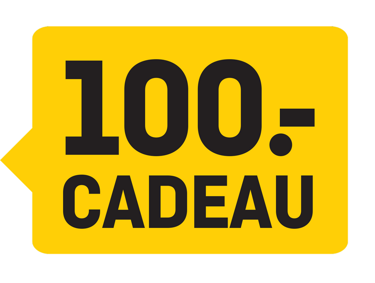 100.- cadeau