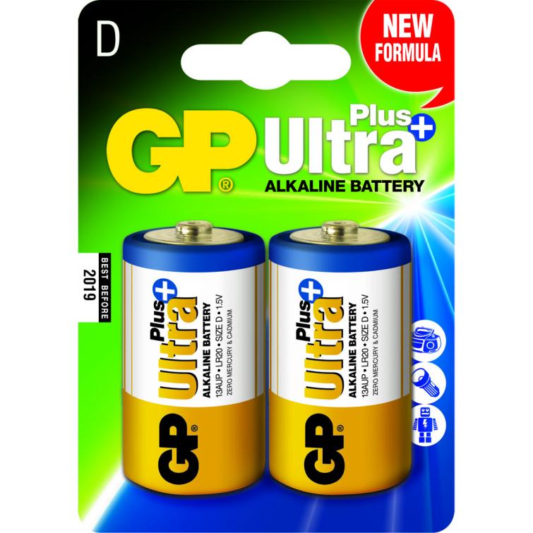 GP Ultra Plus batterij D alkaline