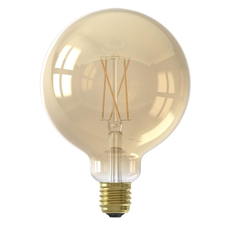 Calex Smart LED filament globe E27 7W goud