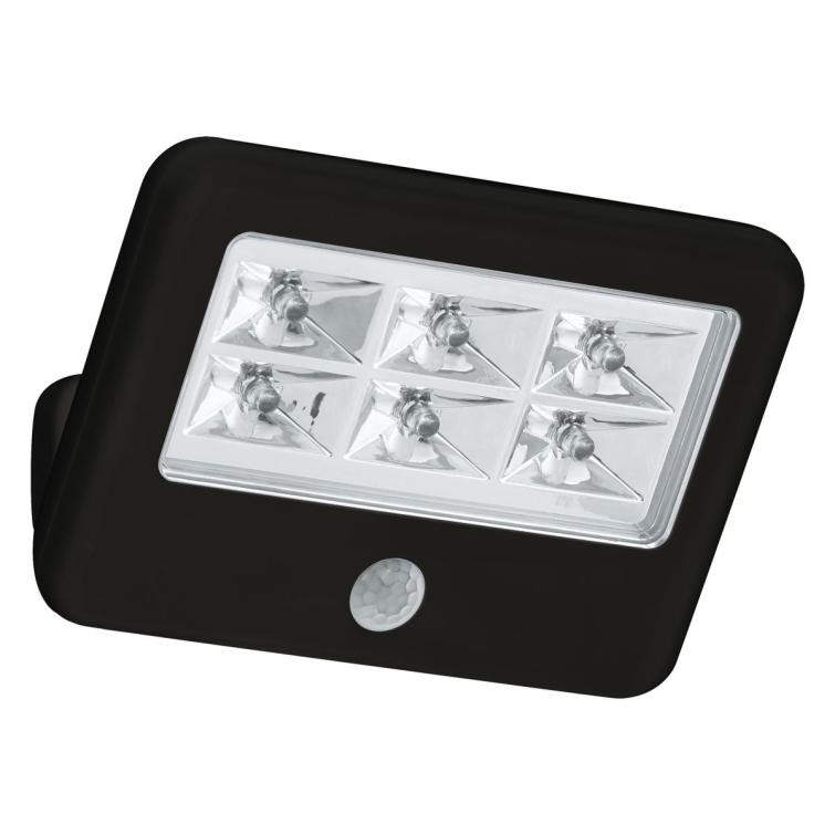 Eglo Gavello LED wandlamp met sensor zwart kunststof | Hubo