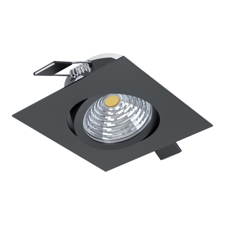 Eglo Saliceto LED inbouwspot ⌀8,8cm dimbaar zwart aluminium
