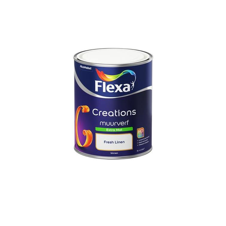 Flexa Creations muurverf extra mat 3000 fresh linen 1l