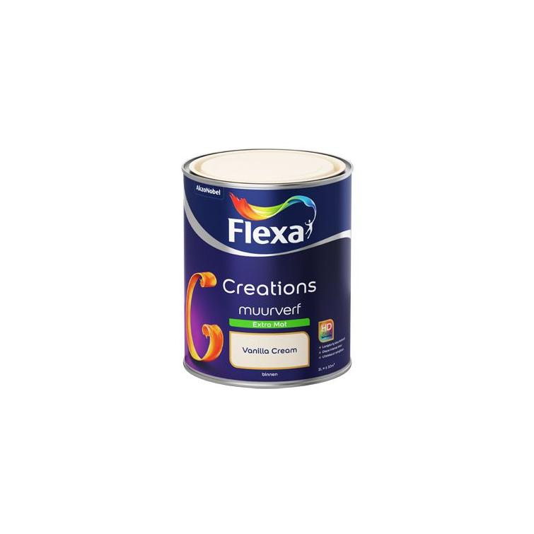 Flexa Creations muurverf extra mat 3001 vanilla cream 1l