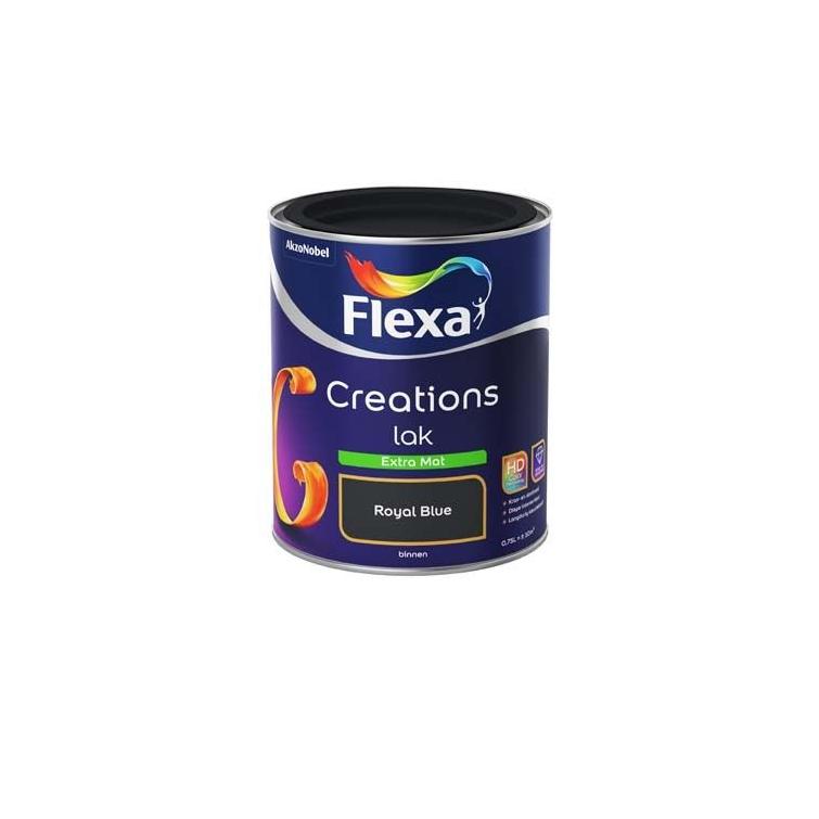 Flexa Creations lak extra mat royal blue 750ml
